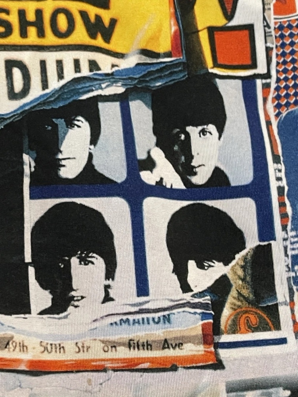Alice + Olivia x Beatles AllStar Show Artwork collage body con dress size 4 NWT - Picture 3 of 14